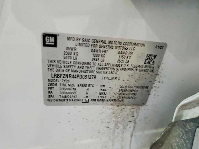 53355086 :رقم المزاد ، LRBFZNR44PD081279 vin ، 2023 Buick Envision مزاد بيع
