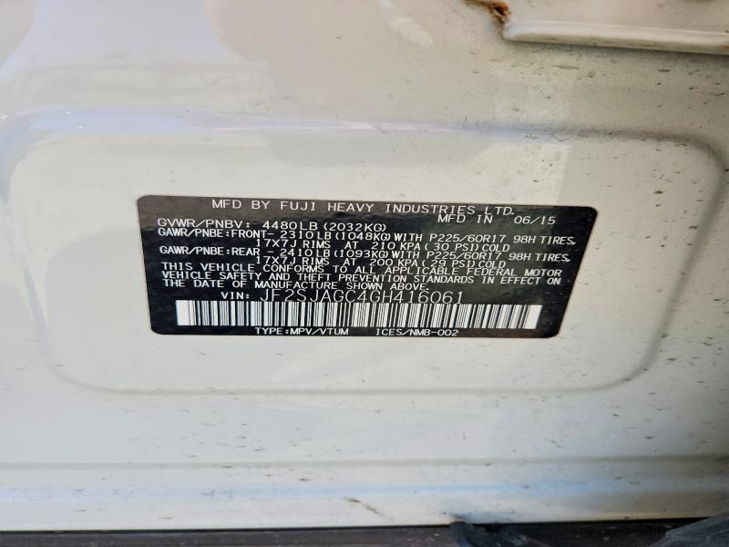 Aukcja sprzedaży 2016 Subaru Forester, vin: JF2SJAGC4GH416061, numer aukcji: 53553736
