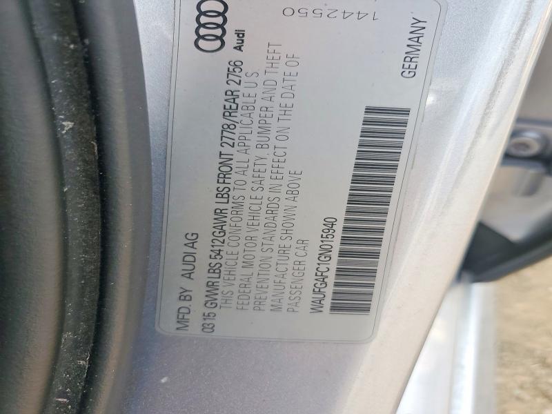 2016 Audi A6 მანქანა იყიდება აუქციონზე, vin: WAUFGAFC1GN015940, აუქციონის ნომერი: 52447006