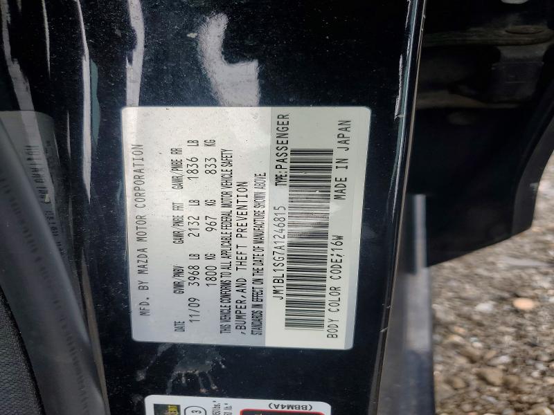53851226 :رقم المزاد ، JM1BL1SG7A1246815 vin ، 2010 Mazda 3 مزاد بيع