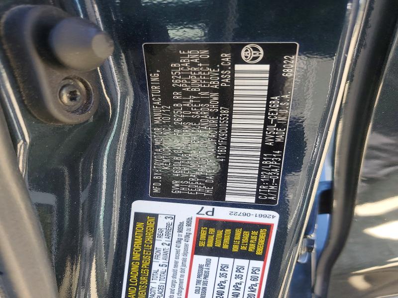 Продажа на аукционе авто 2012 Toyota Camry Hybrid, vin: 4T1BD1FK9CU055387, номер лота: 54254276