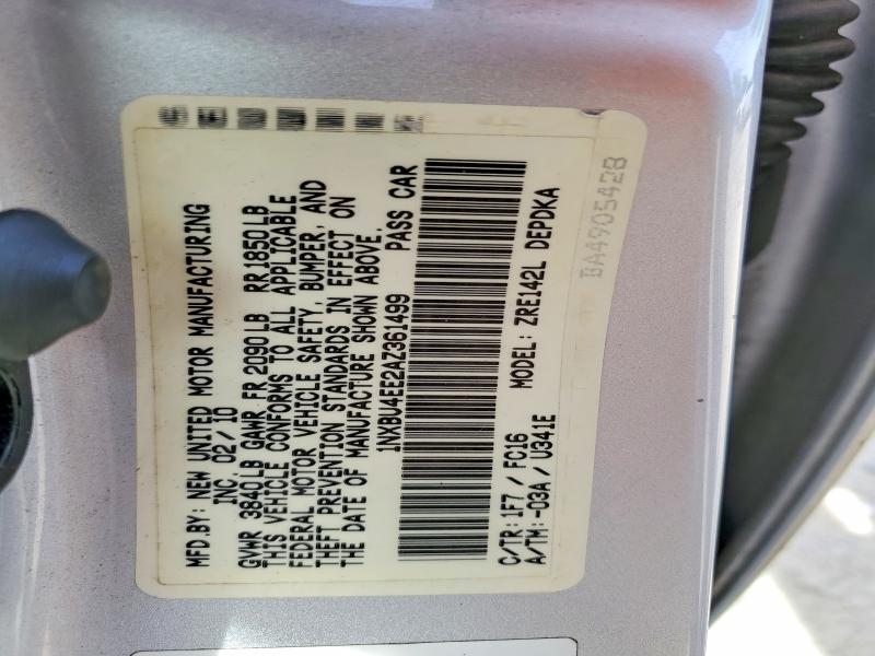 Продажа на аукционе авто 2010 Toyota Corolla, vin: 1NXBU4EE2AZ361499, номер лота: 54730716