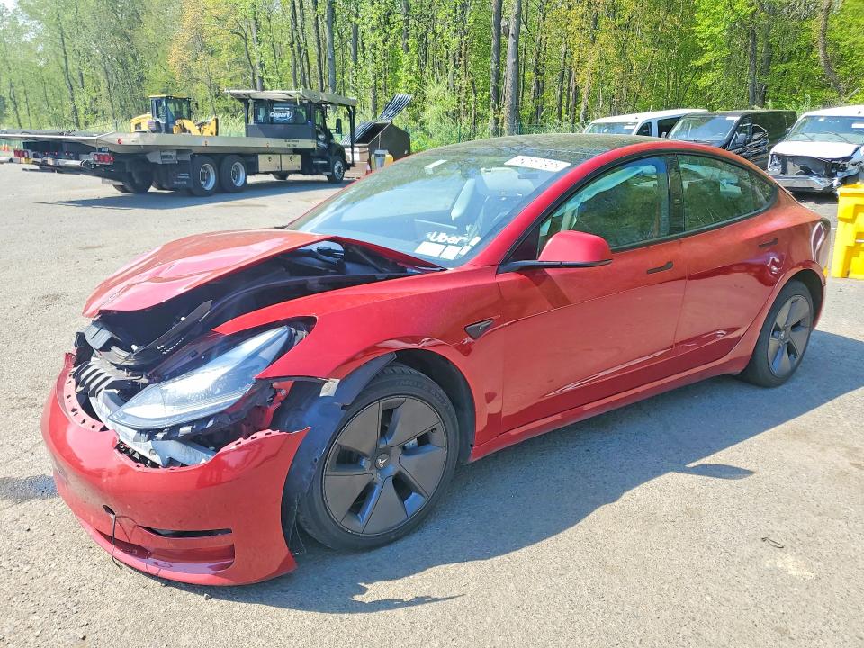2022 Tesla Model 3 მანქანა იყიდება აუქციონზე, vin: 5YJ3E1EA4NF371001, აუქციონის ნომერი: 52660056