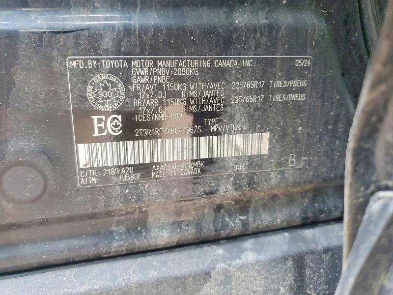Продаж на аукціоні авто 2024 Toyota Rav4, vin: 2T3R1RFVXRC449675, номер лоту: 55309806