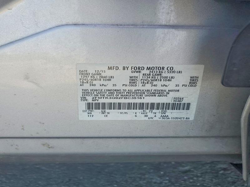 Продажа на аукционе авто 2015 Ford Edge, vin: 2FMTK3G92FBC35161, номер лота: 52785826