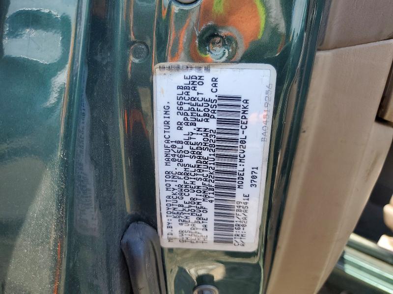 Aukcja sprzedaży 2001 Toyota Camry, vin: 4T1BF22K21U128232, numer aukcji: 53561926