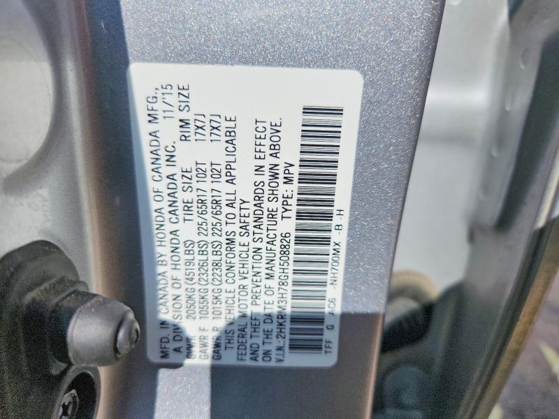 Продажа на аукционе авто 2016 Honda Cr-v, vin: 2HKRM3H78GH508826, номер лота: 55139426