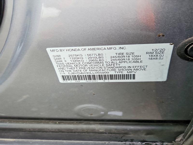 Продажа на аукционе авто 2020 Acura Mdx, vin: 5J8YD4H30LL055999, номер лота: 52706066