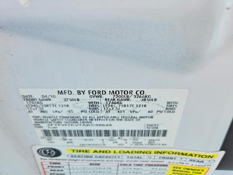 Aukcja sprzedaży 2010 Ford F150, vin: 1FTFW1EV7AKC55625, numer aukcji: 53326266