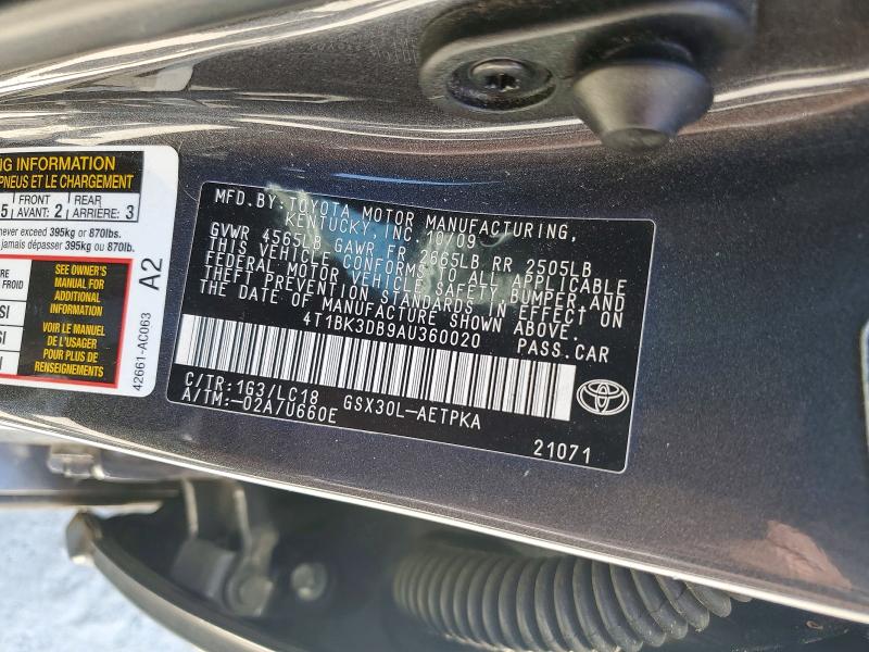 Продажа на аукционе авто 2010 Toyota Avalon, vin: 4T1BK3DB9AU360020, номер лота: 54307476