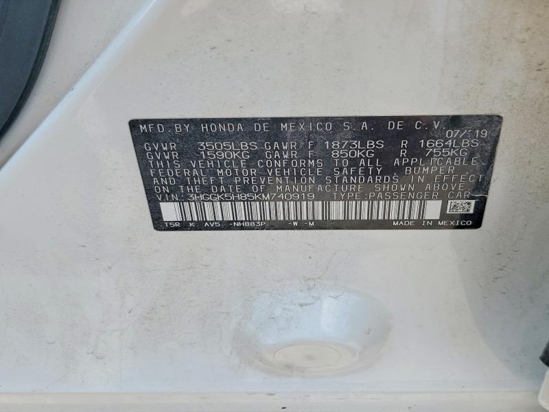 Aukcja sprzedaży 2019 Honda Fit, vin: 3HGGK5H85KM740919, numer aukcji: 54130766