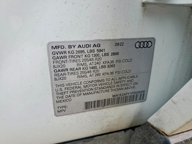 54622046 :رقم المزاد ، WA1E2AFY1P2026330 vin ، 2023 Audi Q5 E مزاد بيع