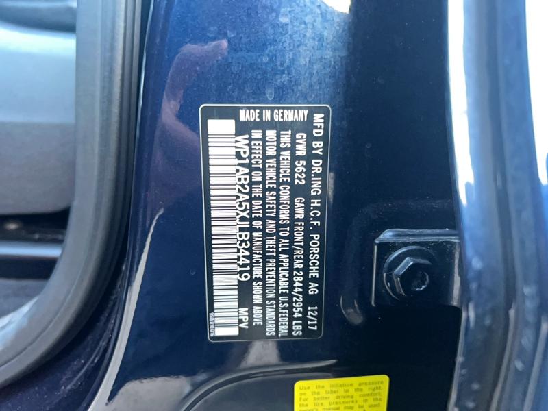 54316546 :رقم المزاد ، WP1AB2A5XJLB34419 vin ، 2018 Porsche Macan مزاد بيع