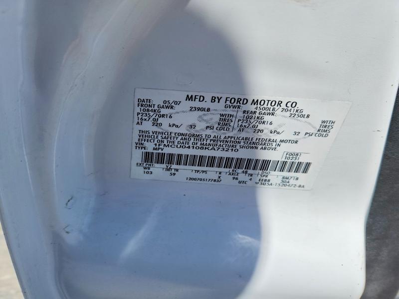 Продажа на аукционе авто 2008 Ford Escape, vin: 1FMCU04108KA73210, номер лота: 53219986