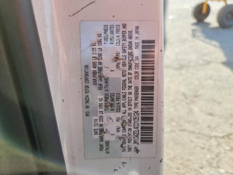 2012 Mazda 5 მანქანა იყიდება აუქციონზე, vin: JM1CW2DL4C0105124, აუქციონის ნომერი: 53061286