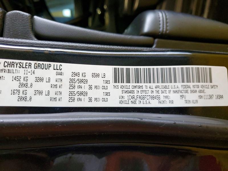 Продажа на аукционе авто 2015 Jeep Grand Cherokee, vin: 1C4RJFAG6FC708456, номер лота: 54533436
