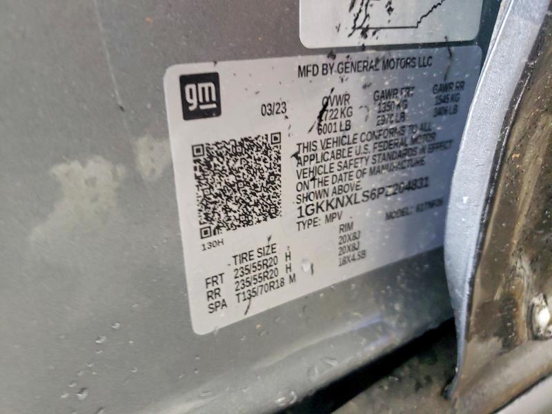 54773246 :رقم المزاد ، 1GKKNXLS6PZ204831 vin ، 2023 Gmc Acadia مزاد بيع