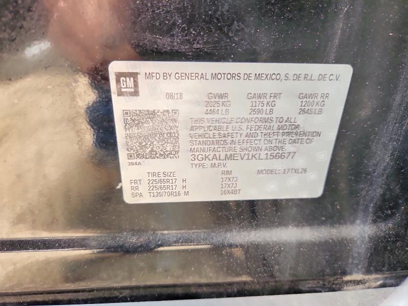 Aukcja sprzedaży 2019 Gmc Terrain, vin: 3GKALMEV1KL156677, numer aukcji: 54159786