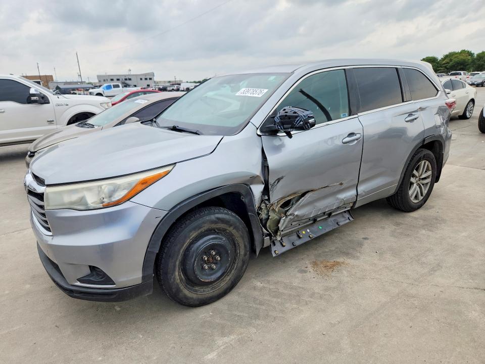 Auction sale of the 2015 Toyota Highlander, vin: 5TDBKRFH2FS163548, lot number: 53978576