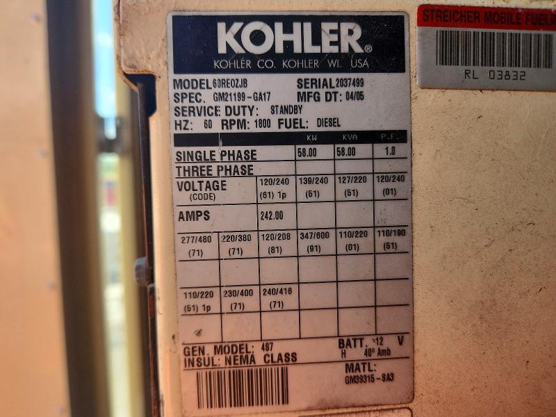 Продажа на аукционе авто 2005 Kohler Generator, vin: 1S9ST132851910149, номер лота: 53842206