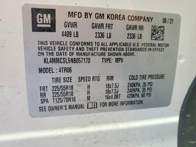 Продаж на аукціоні авто 2022 Buick Encore Gx, vin: KL4MMCSL5NB057170, номер лоту: 55127776