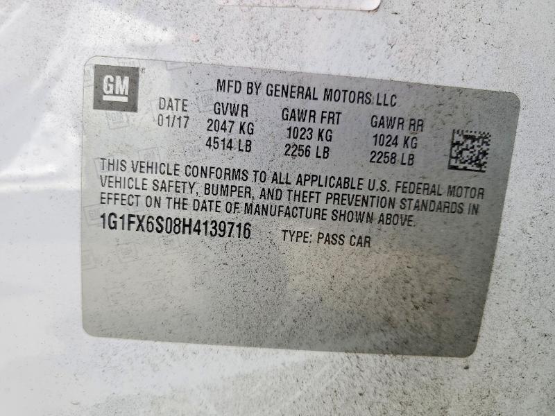 Продажа на аукционе авто 2017 Chevrolet Bolt Ev, vin: 1G1FX6S08H4139716, номер лота: 54822806