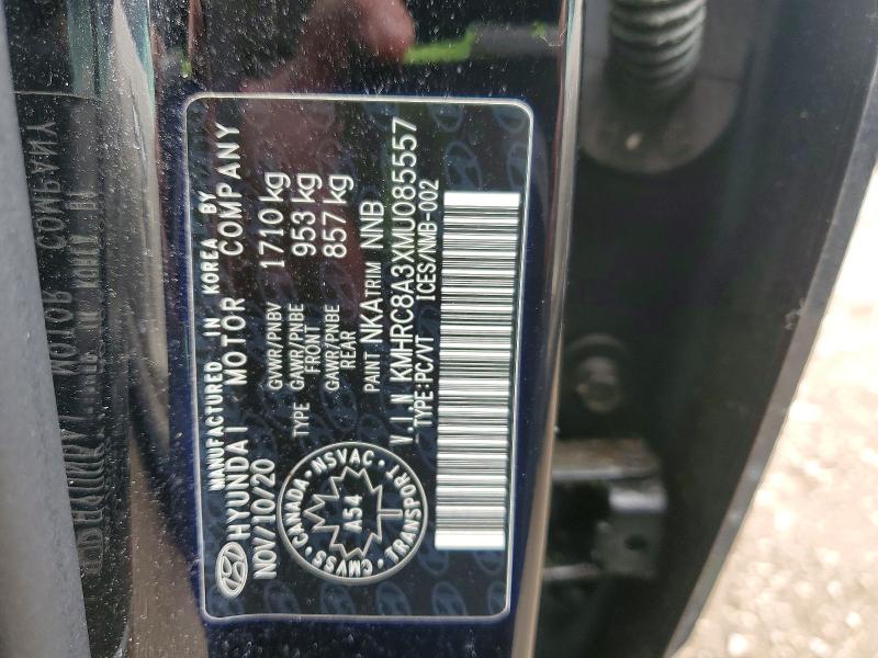 Aukcja sprzedaży 2021 Hyundai Venue, vin: KMHRC8A3XMU085557, numer aukcji: 52181966
