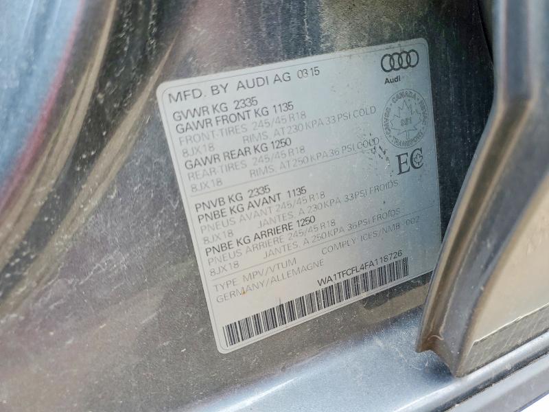 Продажа на аукционе авто 2015 Audi A4 Allroad, vin: WA1TFCFL4FA118726, номер лота: 52460536