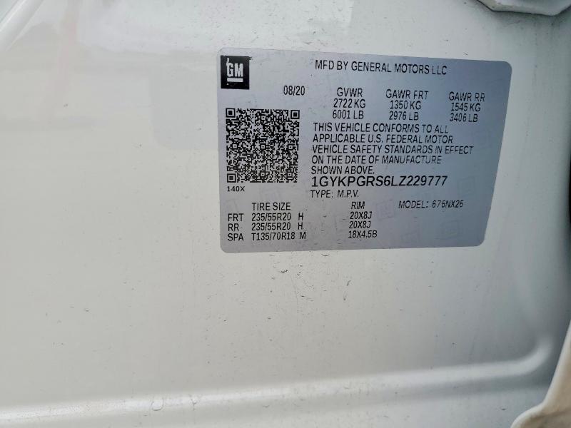 Aukcja sprzedaży 2020 Cadillac Xt6, vin: 1GYKPGRS6LZ229777, numer aukcji: 54309796
