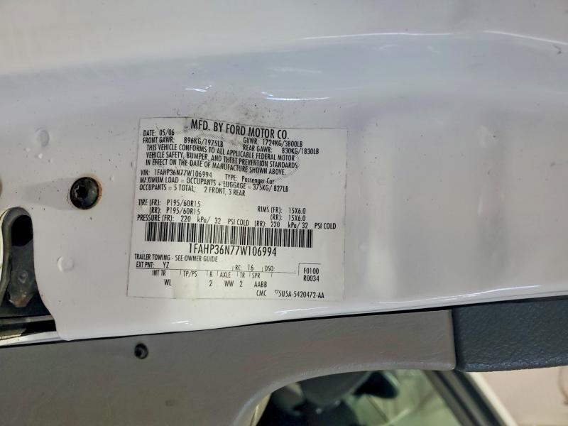 Aukcja sprzedaży 2007 Ford Focus, vin: 1FAHP36N77W106994, numer aukcji: 54370186