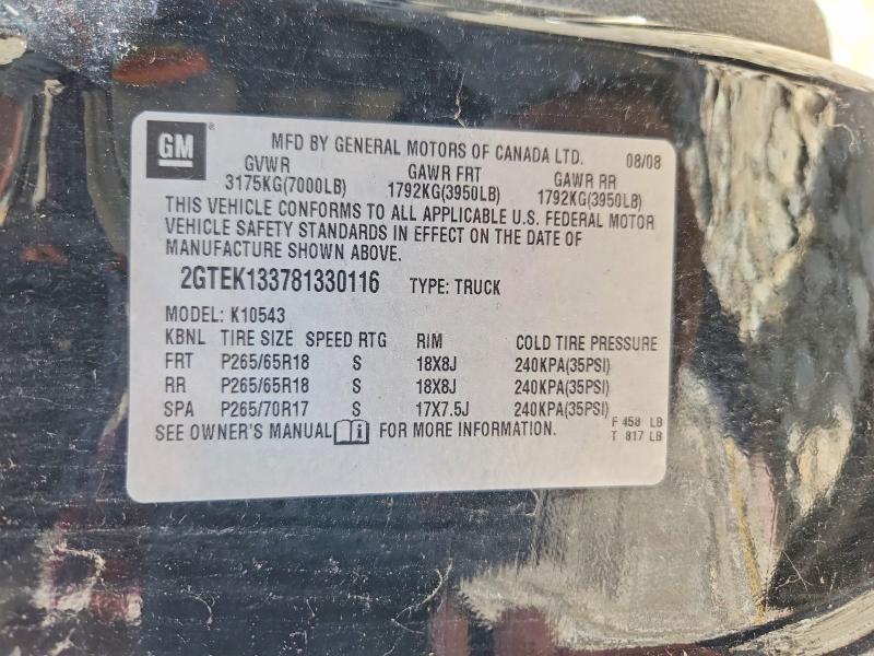 Продаж на аукціоні авто 2008 Gmc Sierra, vin: 2GTEK133781330116, номер лоту: 53358436