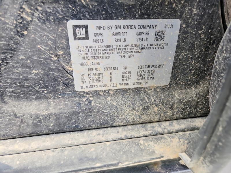 Aukcja sprzedaży 2021 Buick Encore, vin: KL4CJESB9MB351824, numer aukcji: 52163066