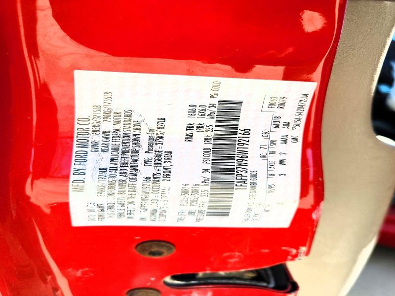 2006 Ford Focus მანქანა იყიდება აუქციონზე, vin: 1FAFP37N96W192166, აუქციონის ნომერი: 53624426