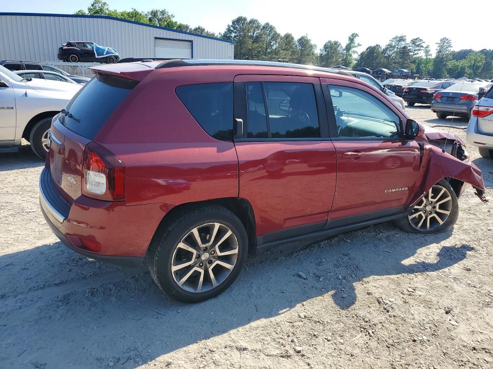 2016 Jeep Compass მანქანა იყიდება აუქციონზე, vin: 1C4NJDEBXGD733647, აუქციონის ნომერი: 53781426