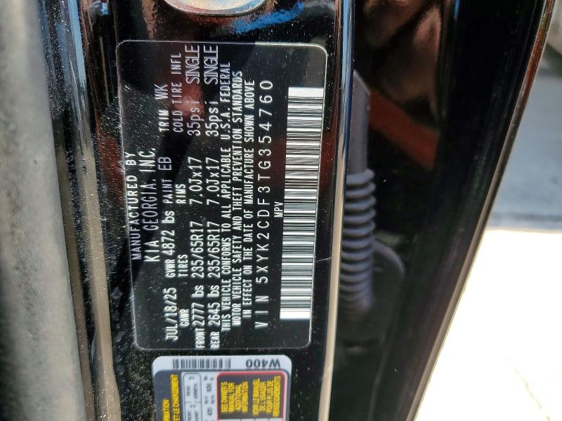 Aukcja sprzedaży 2026 Kia Sportage, vin: 5XYK2CDF3TG354760, numer aukcji: 55971806