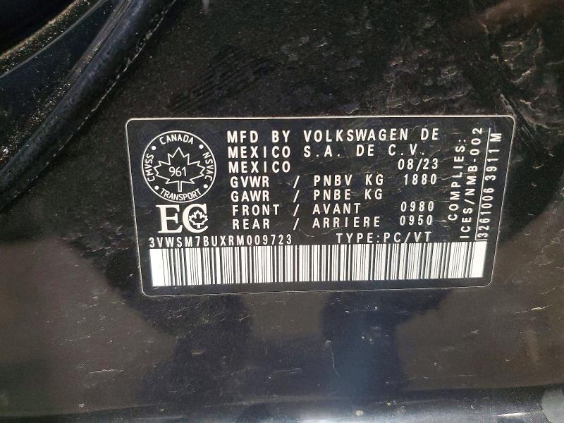 Продажа на аукционе авто 2024 Volkswagen Jetta, vin: 3VWSM7BUXRM009723, номер лота: 53218376