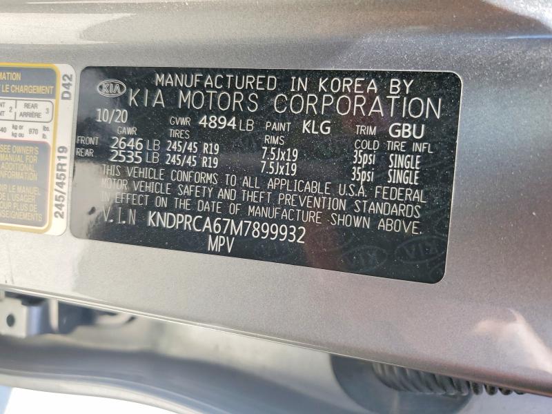 2021 Kia Sportage მანქანა იყიდება აუქციონზე, vin: KNDPRCA67M7899932, აუქციონის ნომერი: 54924076