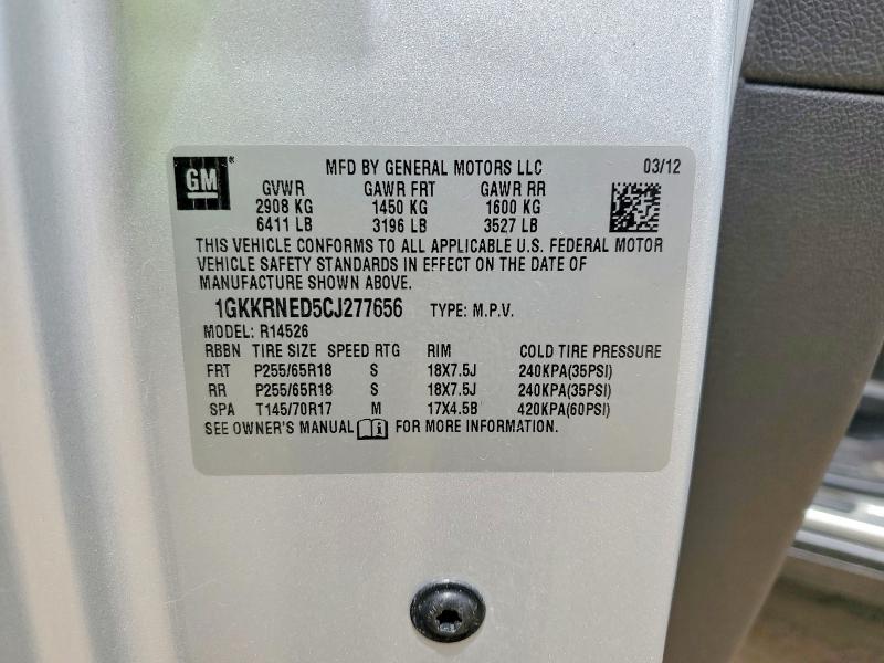 Продажа на аукционе авто 2012 Gmc Acadia, vin: 1GKKRNED5CJ277656, номер лота: 53026686