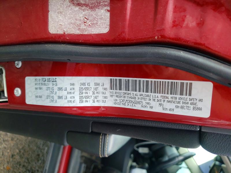 2017 Jeep Cherokee მანქანა იყიდება აუქციონზე, vin: 1C4PJMCB3HW520671, აუქციონის ნომერი: 54664336