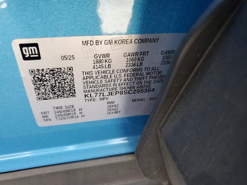 52832456 :رقم المزاد ، KL77LJEP8SC295364 vin ، 2025 Chevrolet Trax مزاد بيع