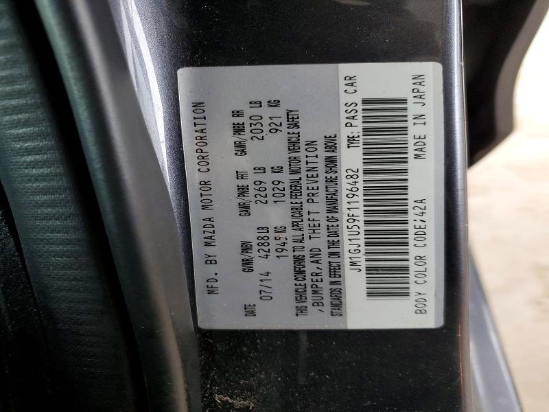 Aukcja sprzedaży 2015 Mazda 6, vin: JM1GJ1U59F1196482, numer aukcji: 52772976