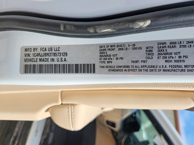 Продажа на аукционе авто 2026 Jeep Grand Cherokee, vin: 1C4RJJBR3T8573129, номер лота: 55361606
