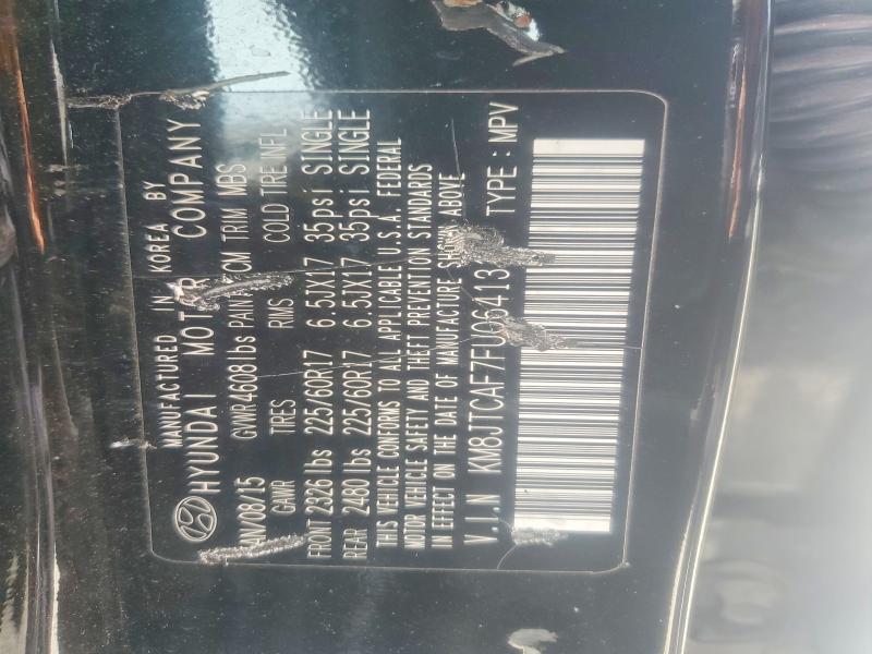 2015 Hyundai Tucson მანქანა იყიდება აუქციონზე, vin: KM8JTCAF7FU064131, აუქციონის ნომერი: 54217676