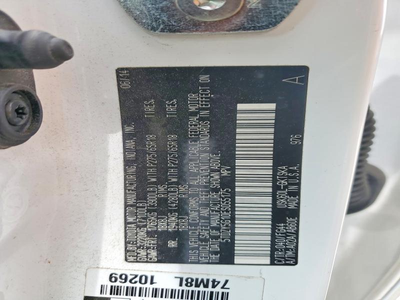 Aukcja sprzedaży 2014 Toyota Sequoia, vin: 5TDZY5G10ES055175, numer aukcji: 51978026