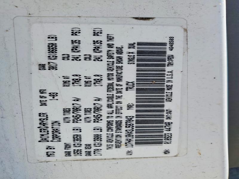 Aukcja sprzedaży 2003 Dodge Ram 1500, vin: 1D7HA18NX3J587043, numer aukcji: 53442146
