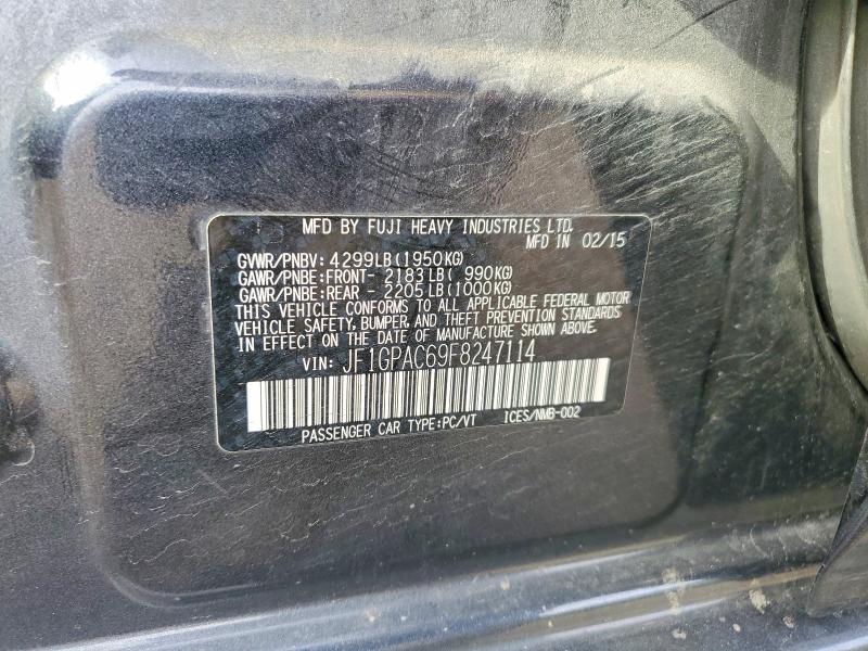 Aukcja sprzedaży 2015 Subaru Impreza, vin: JF1GPAC69F8247114, numer aukcji: 54501526
