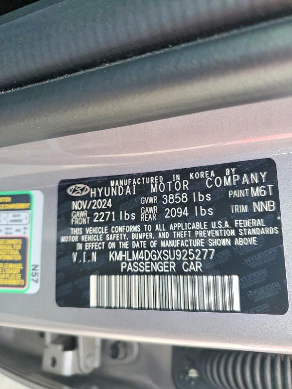 Aukcja sprzedaży 2025 Hyundai Elantra, vin: KMHLM4DGXSU925277, numer aukcji: 54805666