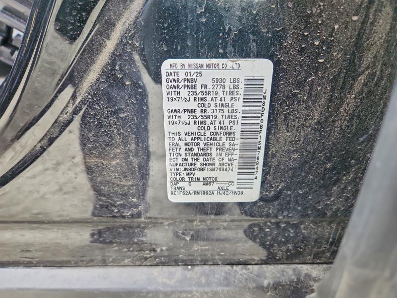 Aukcja sprzedaży 2025 Nissan Ariya, vin: JN8DF0BF1SM768474, numer aukcji: 54307986