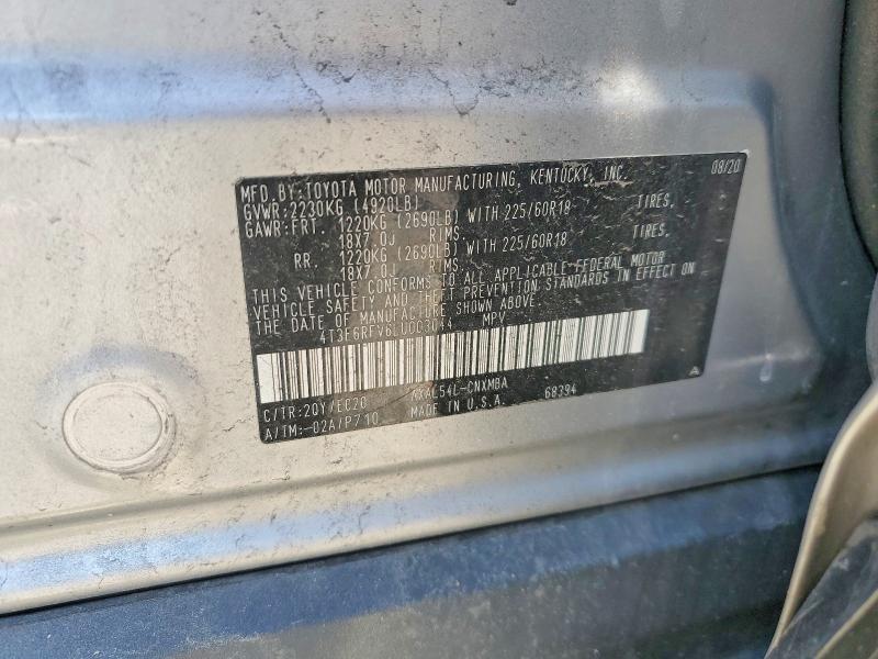 Aukcja sprzedaży 2020 Toyota Rav4, vin: 4T3E6RFV6LU003044, numer aukcji: 50984036