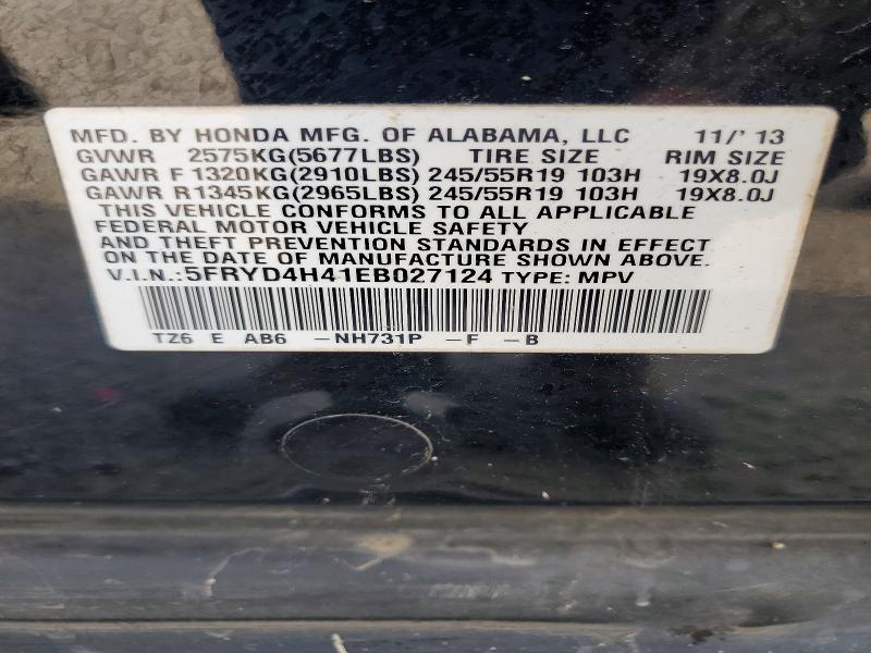 Продажа на аукционе авто 2014 Acura Mdx, vin: 5FRYD4H41EB027124, номер лота: 54770746